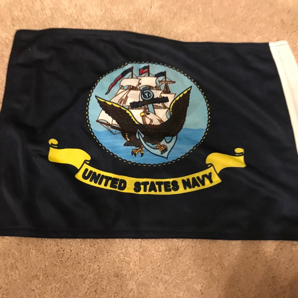 Navy garden flag - Picture 1 of 3